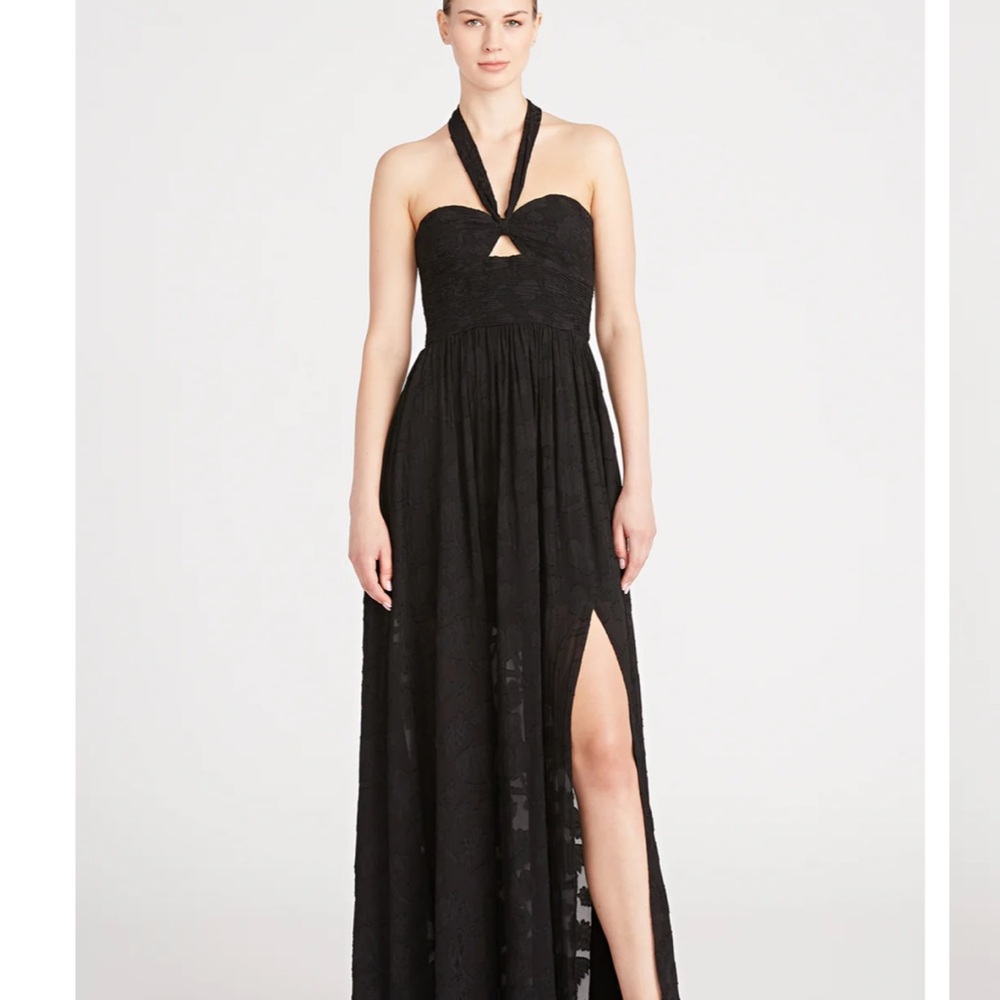 Elegant Black Halter Maxi Dress